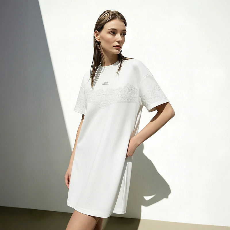 Traumhaftes Sommerkleid Für Damen Aus Baumwolle Mit Spitze