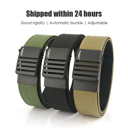 Herren-Taktischer Gürtel aus Nylon mit matte Metall-Schnalle und 43 mm Breite für Alltag und Freizeit