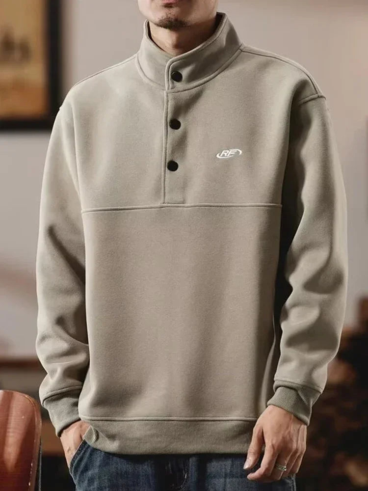 Frühling männer Brief Gedruckt Taste Sweatshirt Stehkragen Patchwork Pullover Hoodies 2025, Neue Casual Y2K Langarm Sudaderas