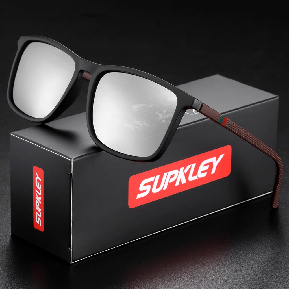 Sonnenbrille Sport quadratisch polarisiert leicht Herren Original-Etui B
