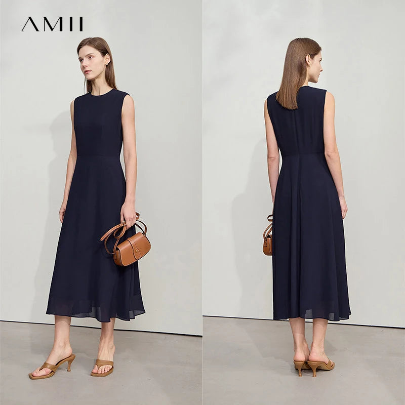 Ärmelloses Midikleid Elegant Schlank Komfortabel Für Büro Damen