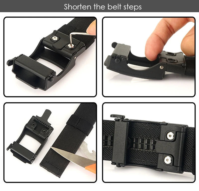 Unisex-Taktisch-Gürtel aus Nylon mit Metall-Schnellverschluss für Outdoor und Alltag
