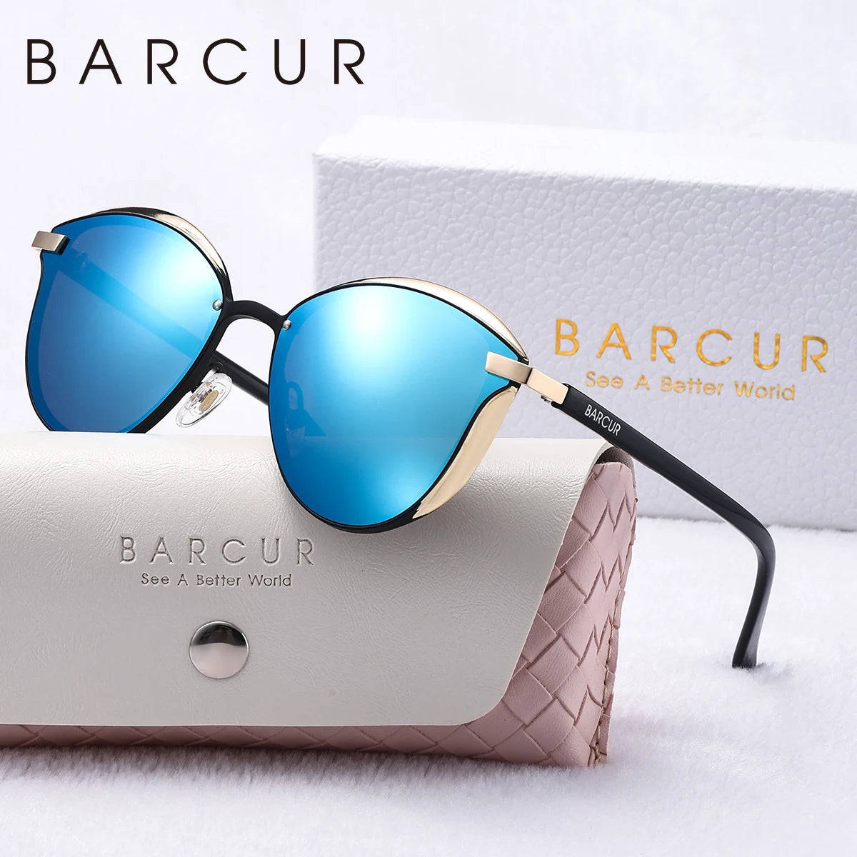 Damen-Sonnenbrille Katzenauge Urlaub UV400 polarisiert Modeaccessoire