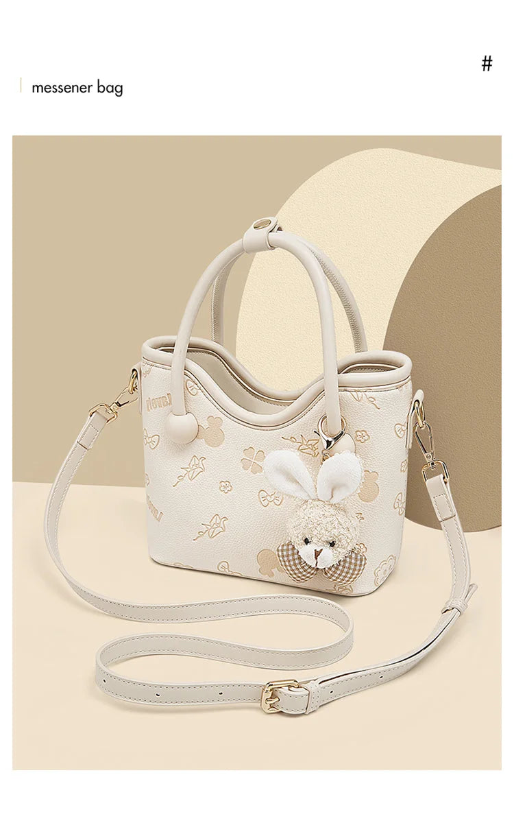 Damen Handtasche Aus PU-Leder Im Bucket-Stil Mit Crossbody Design