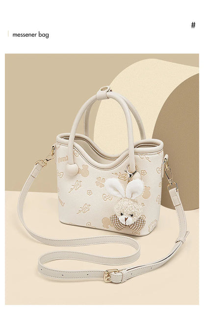 Damen Handtasche Aus PU-Leder Im Bucket-Stil Mit Crossbody Design