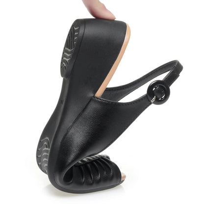 AIYUQI 2025, neue frauen sandalen Keil ferse fisch mund weibliche schuhe Große größe one-strap sandalen frauen