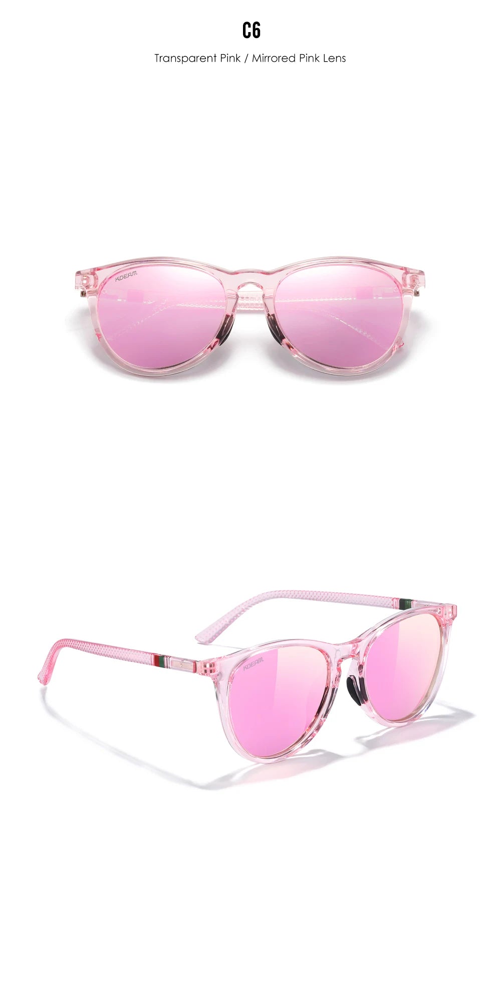 Damen-Sonnenbrille oval Vintage polarisiert Metallscharnier elegant