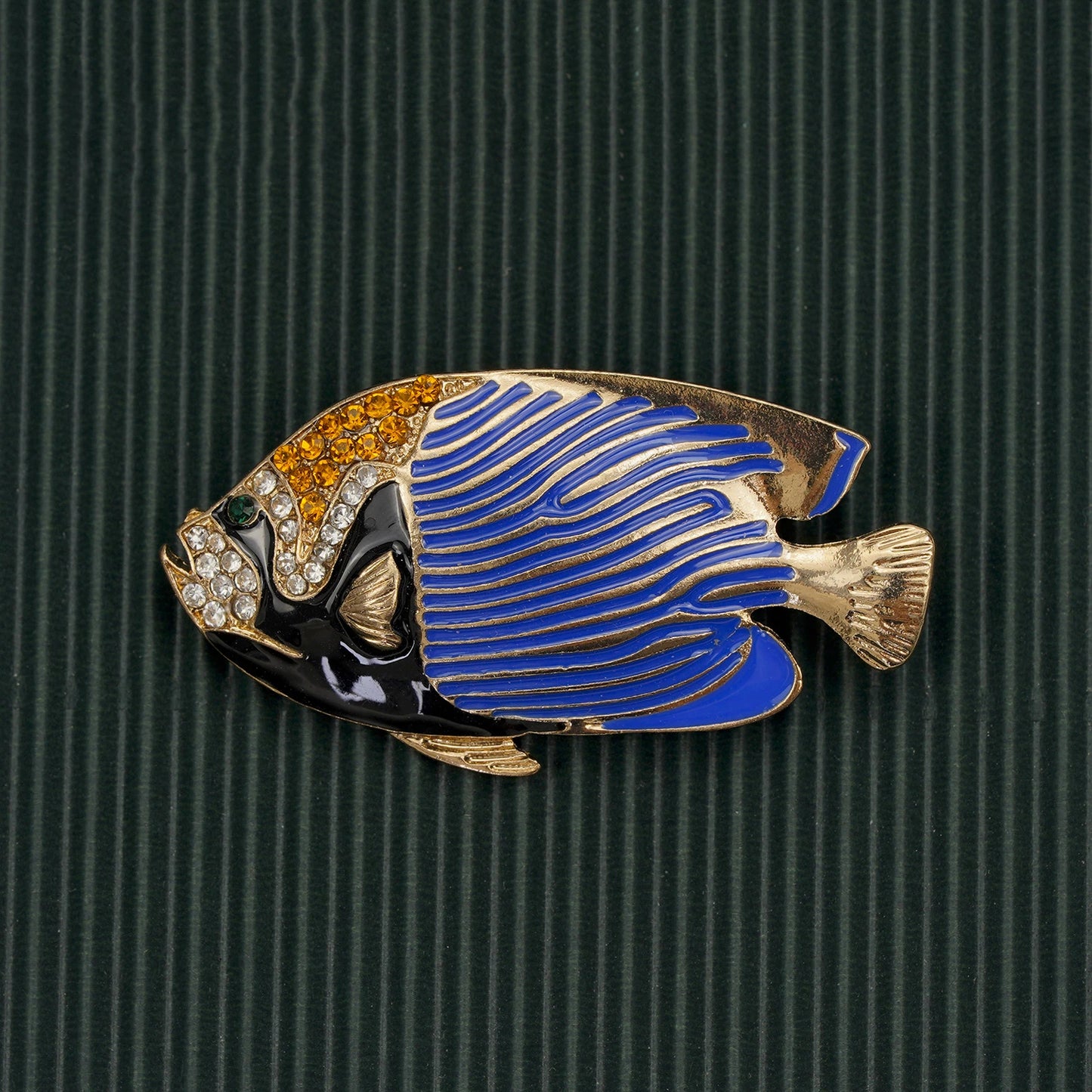 Brosche Fisch Schmetterling Insekt Emaille Kristall Vintage Retro Kleidung Damen