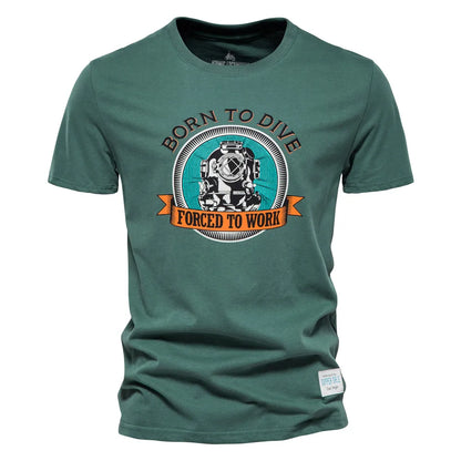 Herren T-Shirt aus Baumwolle mit hochwertigem Druck im lässigen Stil