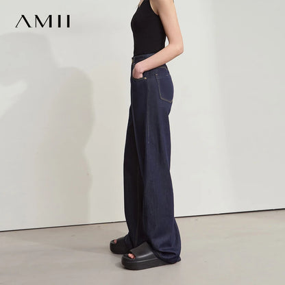 Damen Jeans aus Lyocell-Baumwolle mit weiten Beinen im Retro-Look