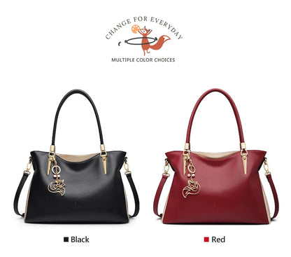 Damen Schultertasche aus Rindleder Crossbody-Tasche Luxuriöse Handtasche
