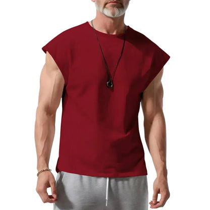 Eng anliegendes Herren-Unterhemd aus Baumwolle – schweißabsorbierend und ideal für Fitness und Sport im Sommer.
