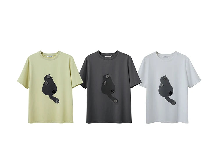 Damen T-Shirt im College-Stil aus leicht elastischem Lyocell mit minimalistischen Druck
