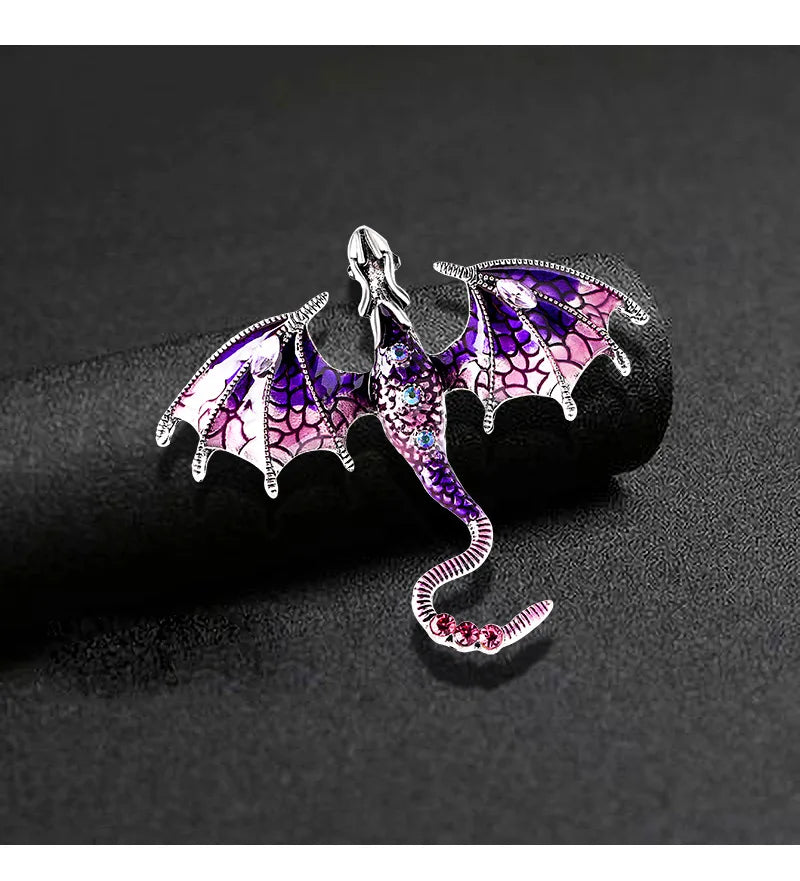 Brosche Drache Emaille Tier Casual Schnalle Party Corsage Unisex