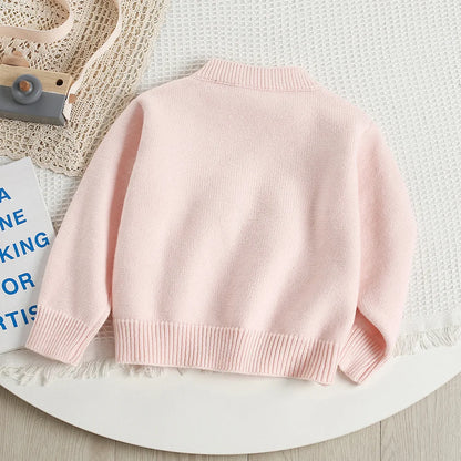Mädchen Pullover Set mit bunten Pailletten und Tutu Röcken in Pink und Weiß