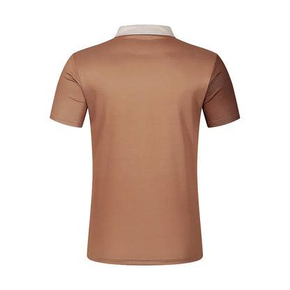 Sommerliches Polohemd mit Farbblock-Design und atmungsaktivem, bequemem Kurzarm – ideal für legere Anlässe