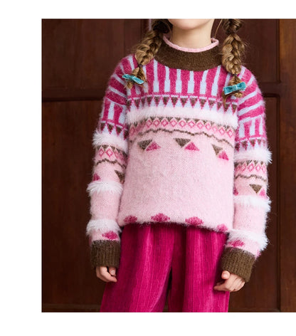 Warme Kinderhose mit rotem Karomuster für Mädchen – ideal für Herbst und Winterpartys