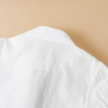 Mädchen Bluse Shirts Sommer Kurzarm Baumwolle Schöne Bogen Kausalen Weiß Tops Für 10-12 Jahre Kinder Kleidung
