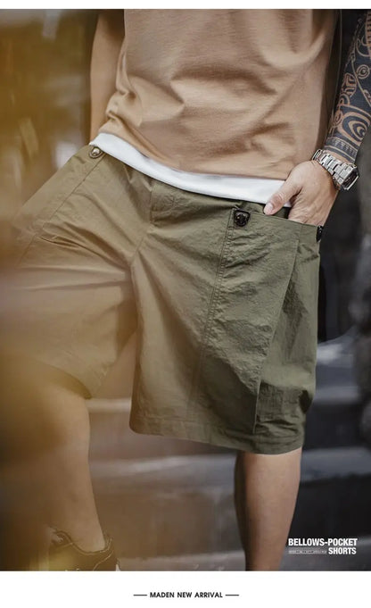 Herren Taschen-Shorts in Lässiger Grüner Farbe für den Sommer