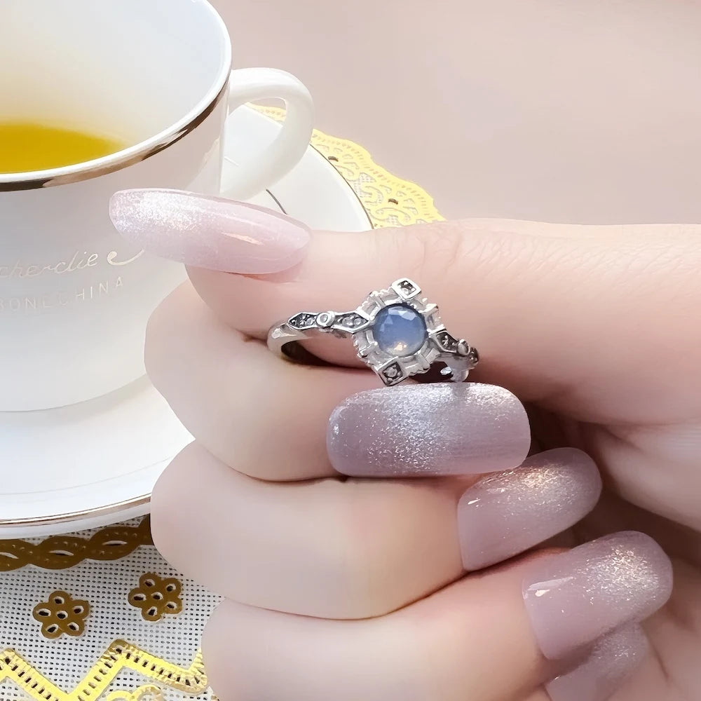 Damen-Ring moderne Liebe Vintage aus Sterlingsilber