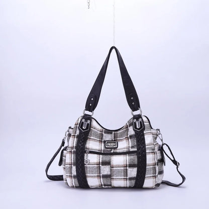 Damen-Schultertasche Aus PU-Leder Mit Reißverschluss Und Innenfächern Großes Stauraumvolumen