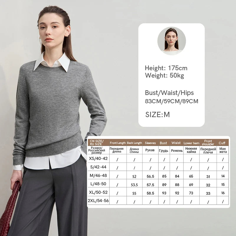 Damen V-Ausschnitt Pullover 100 % Wolle Basic Herbst-Winter