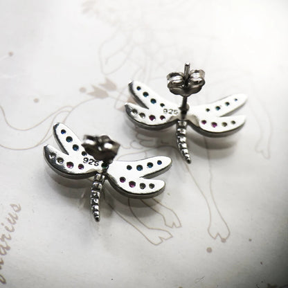 Damen-Ohrstecker Libelle Böhmen aus Sterlingsilber