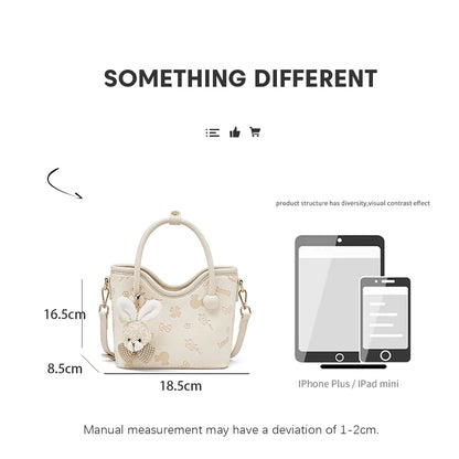 Damen Handtasche Aus PU-Leder Im Bucket-Stil Mit Crossbody Design
