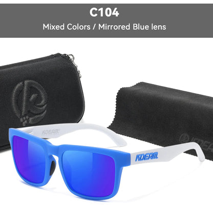 Sonnenbrille polarisiert bunt Outdoor Wandern Reißverschlussetui Unisex