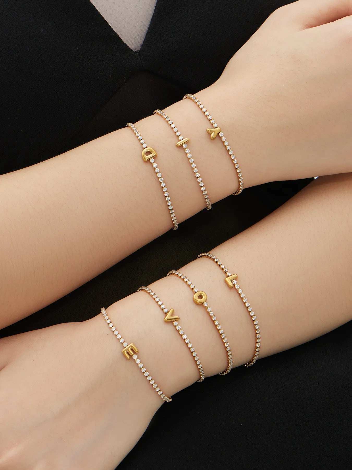 Damen-Armband mit Initialen-Buchstabe
