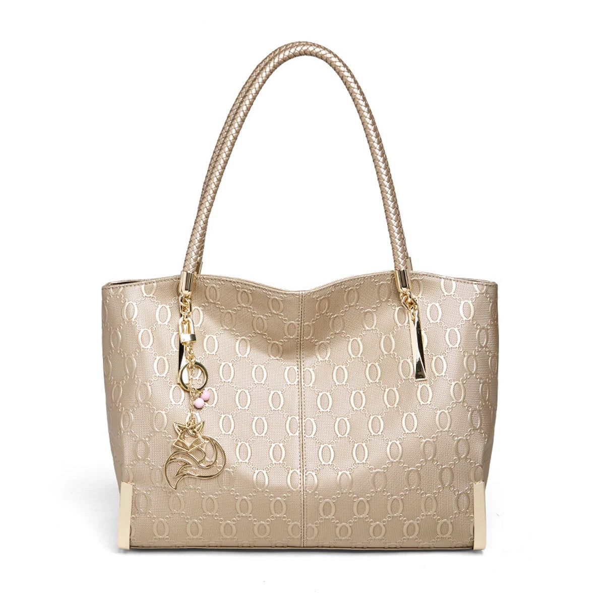 Damen Handtasche aus Split-Leder mit großer Kapazität