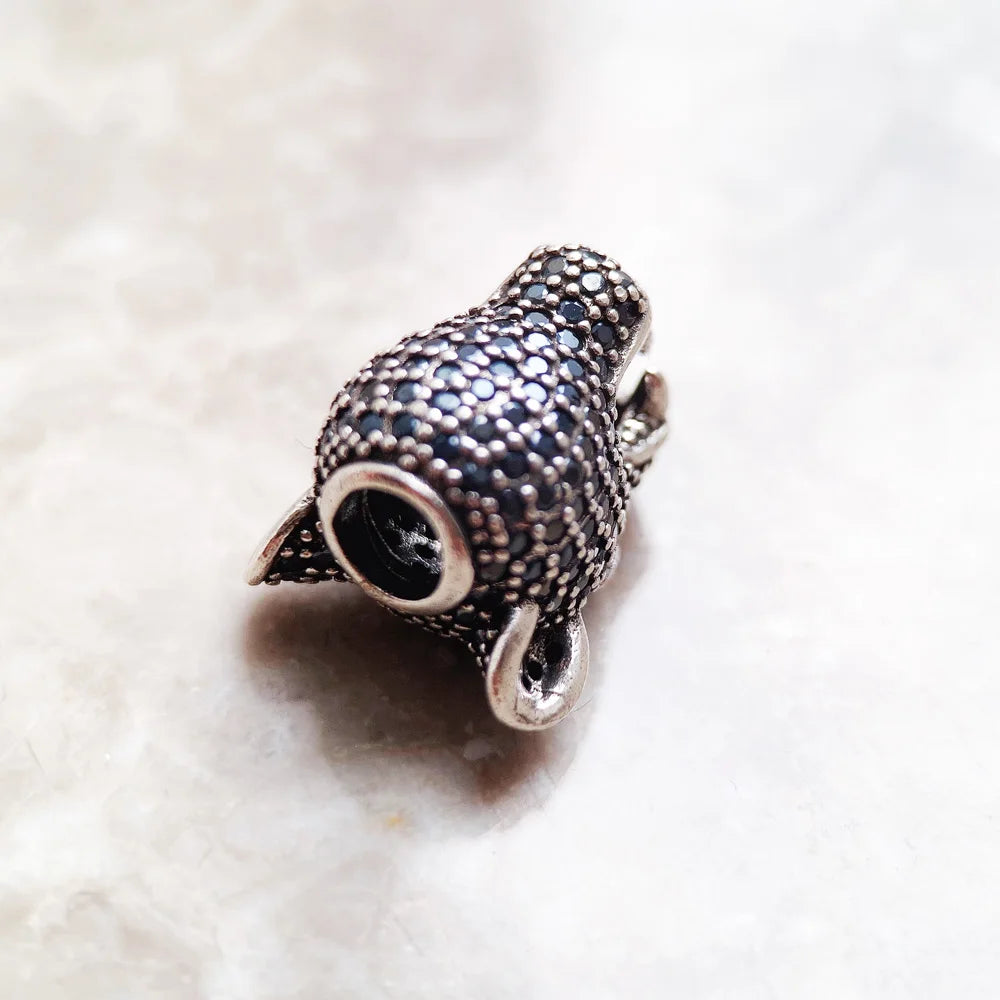 Damen-Charm-Anhänger Leopard Panther Rebel aus Sterlingsilber