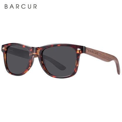 Sonnenbrille Naturholz Walnuss schwarz polarisiert UV400 Herren C