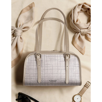 Schultertasche Aus Spaltleder Im Neuen Design Luxuriöse Satchel