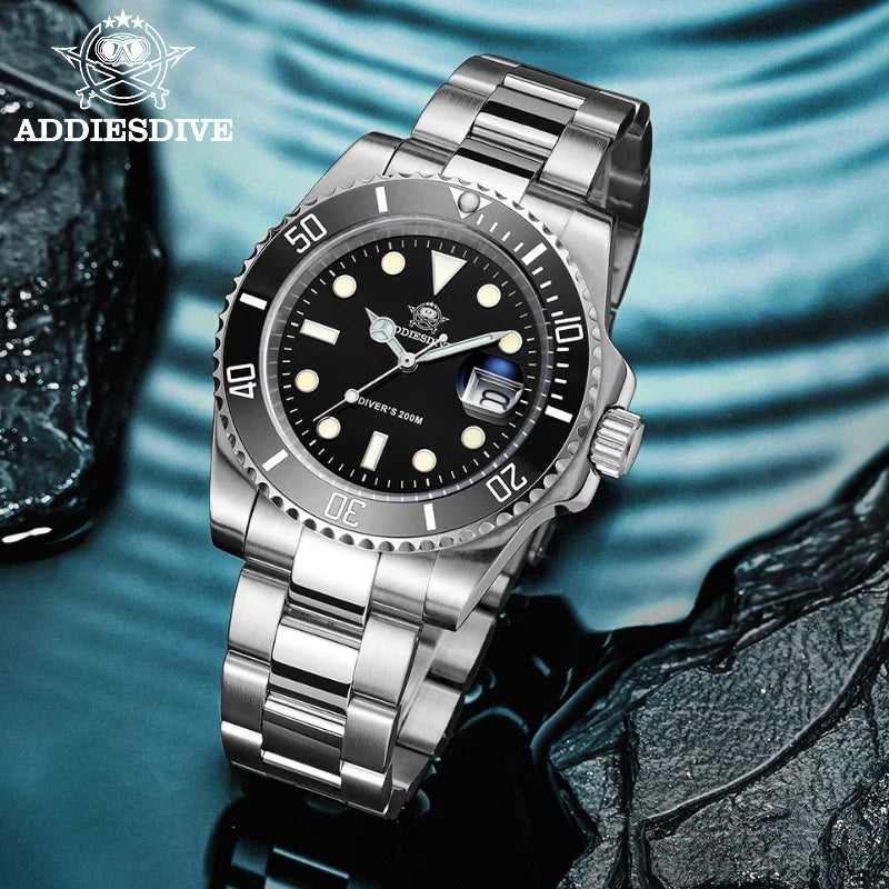 Herren Luxus-Quarzuhr Keramiklünette BGW9 Leuchtzeiger 200m wasserdicht Outdoor Sports