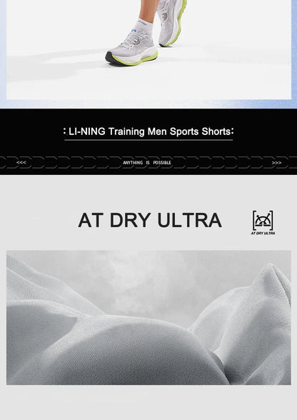 Trainingshorts Stoffdetail in hellem Grau mit AT DRY ULTRA Textur