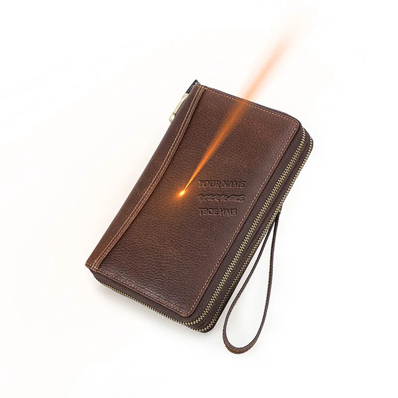 Herren Echtleder Geldbörse Vintage Luxus Business Handtasche Clutch Geldclip