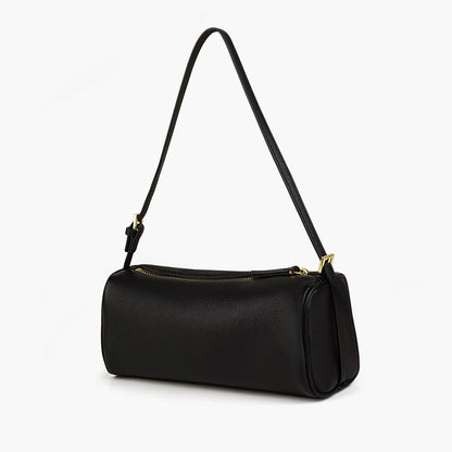 Rindsleder-Handtasche | Top-Handle Mit Schultergurt