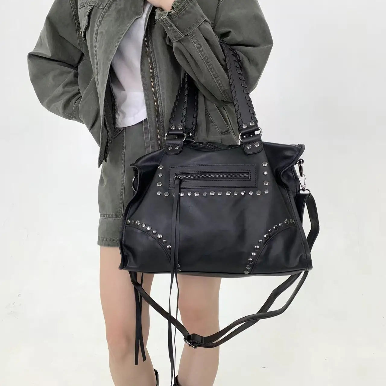 Damen-Tote Tasche Große Kapazität Aus Weichem PU-Leder Ideal für Alltag Reisen und Freizeit