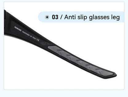 Sonnenbrille Radfahren TR90 polarisiert 1,2mm Glas Gummisteg Herren