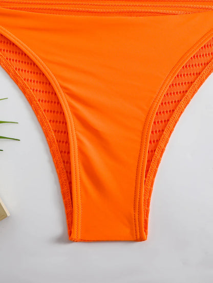 Glamouröses Damen-Bikini-Set mit Push-up-Effekt und glänzendem Design – perfekt für den Strand oder Pool
