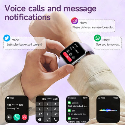 LIGE Neue Herrenuhr 1,83-Zoll SOS Sport Fitness Tracker Herzfrequenz Blutsauerstoff Frauen Smart Watch Wasserdicht für Android IOS