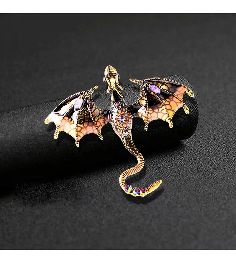 Brosche Drache Emaille Tier Casual Schnalle Party Corsage Unisex