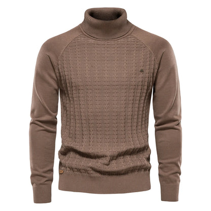 Männlicher Rollkragenpullover aus hochwertiger Baumwolle für den Winter