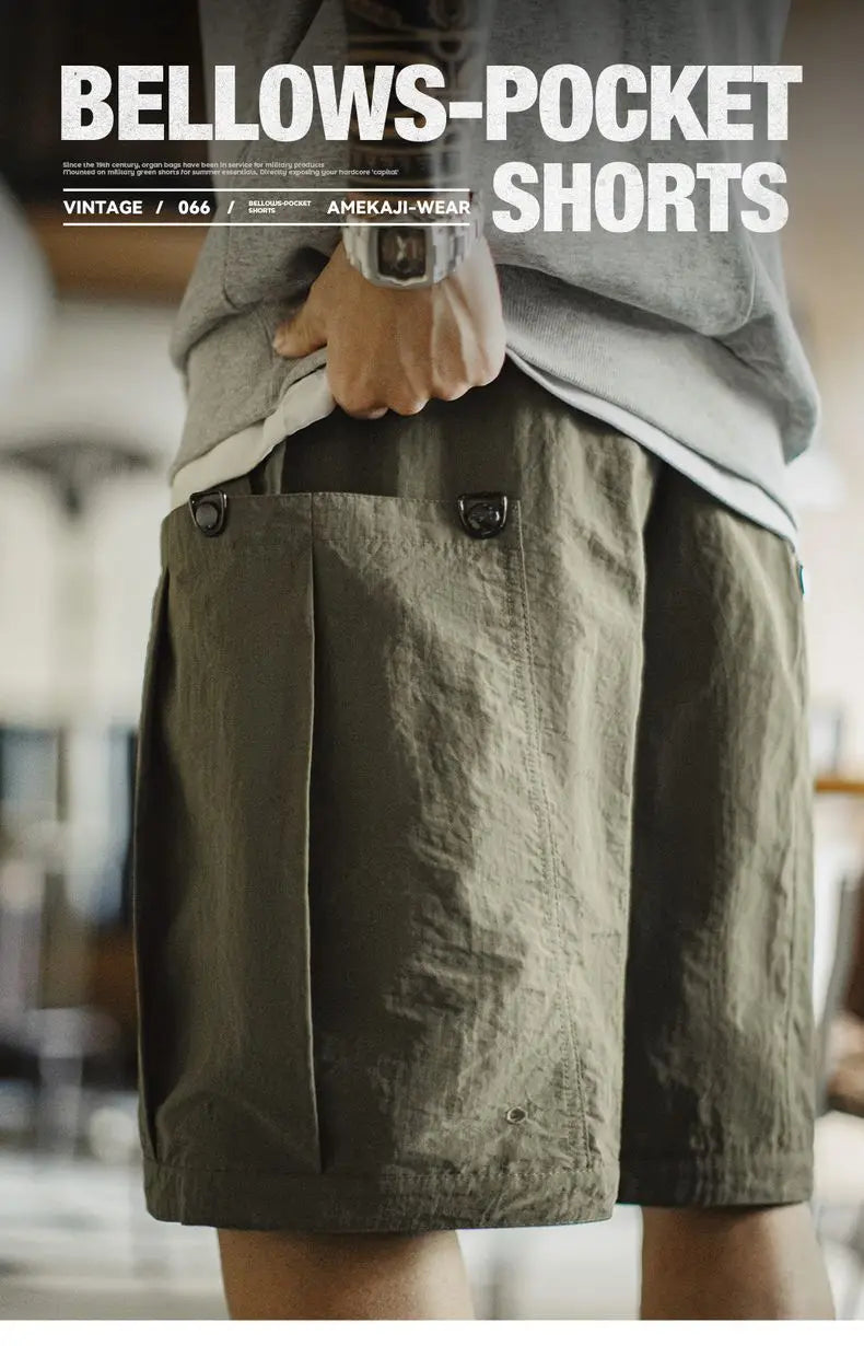 Herren Taschen-Shorts in Lässiger Grüner Farbe für den Sommer