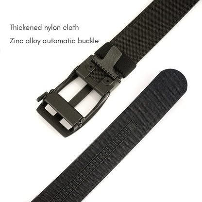 Herren-Taktischer Gürtel aus Nylon mit Automatik-Schnalle für Alltag und Outdoor in Blau