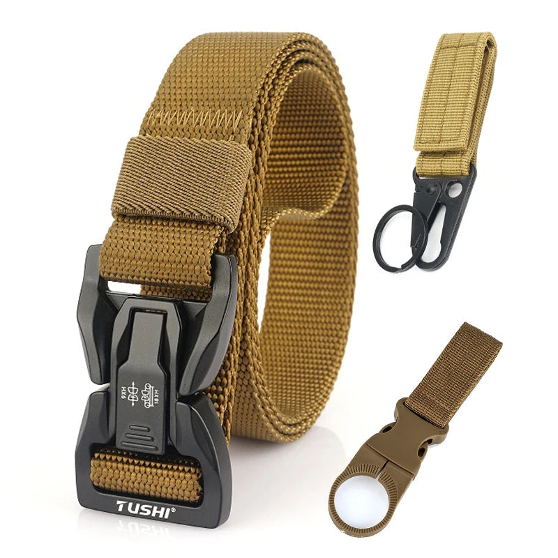 Herren-Taktischer Gürtel Aus Nylon Mit Metall-Schnellverschluss Für Alltag Und Outdoor Einsatz 2,5 Zentimeter Breite