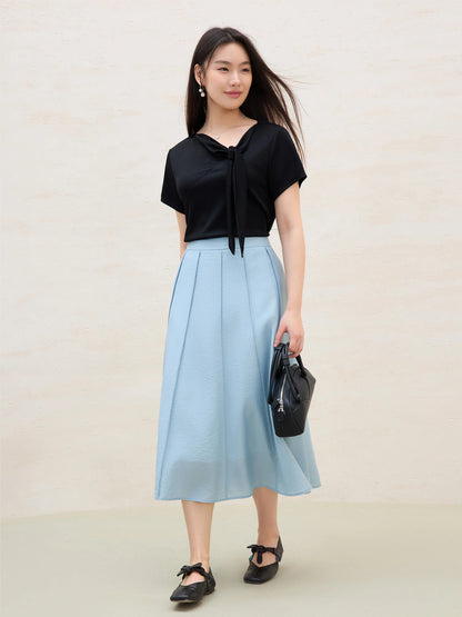 Lässiges Damen-T-Shirt im Minimalismus-Stil mit kurzen Ärmeln – vielseitig kombinierbar in zwei Farben