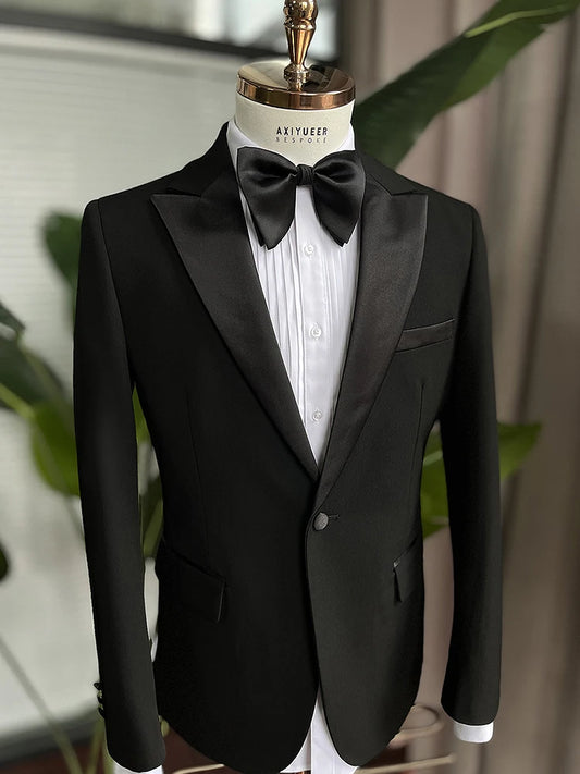 Lange Herren-Anzughose aus 50% Wolle, Slim Fit, tiefblau – ideal für Hochzeit, Büro und Alltag im Herbst und Frühling.