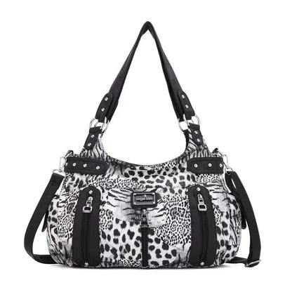 Damen-Schultertasche aus PU-Material Mit Großem Fassungsvermögen und Reißverschluss für Alltag und Freizeit